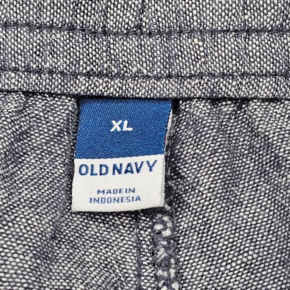 Old Navy Gray Linen Blend Straight Leg Pull-On Cropped Pants w/ Pockets Size XL - Picture 6 of 11